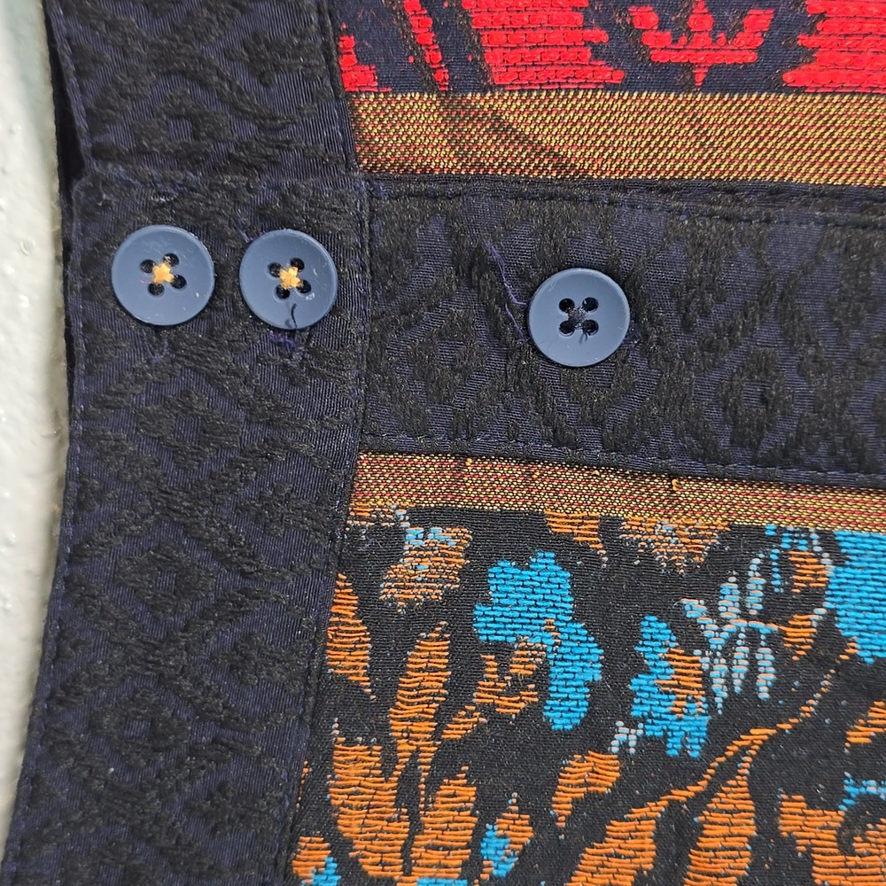 Dolan Multicolor Patterned Button-Front Skirt - image 3